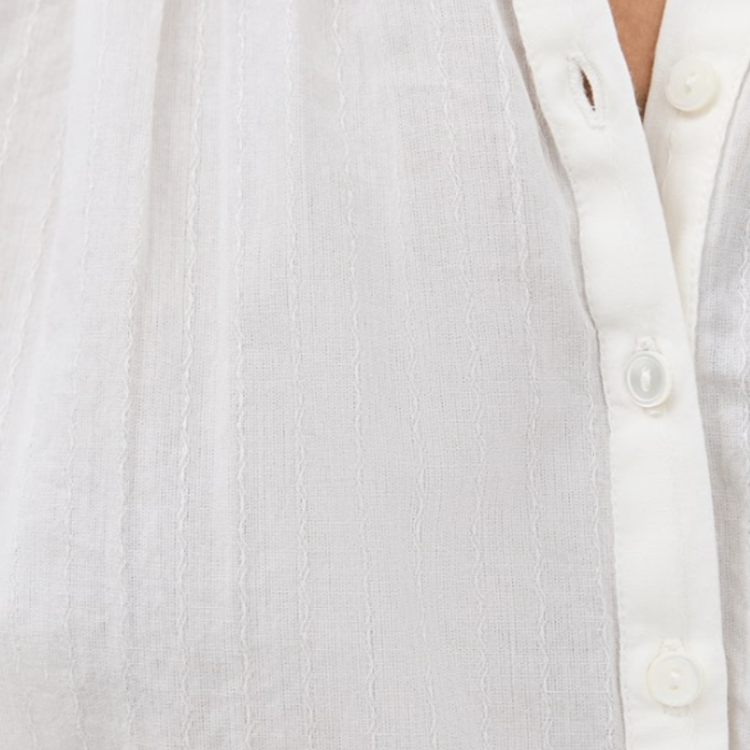 Neville Blouse Ivory Dobby Stripe