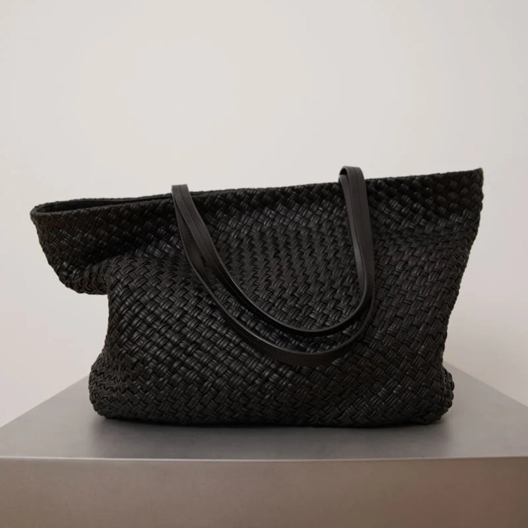 Large Woven Trapeze Bag
