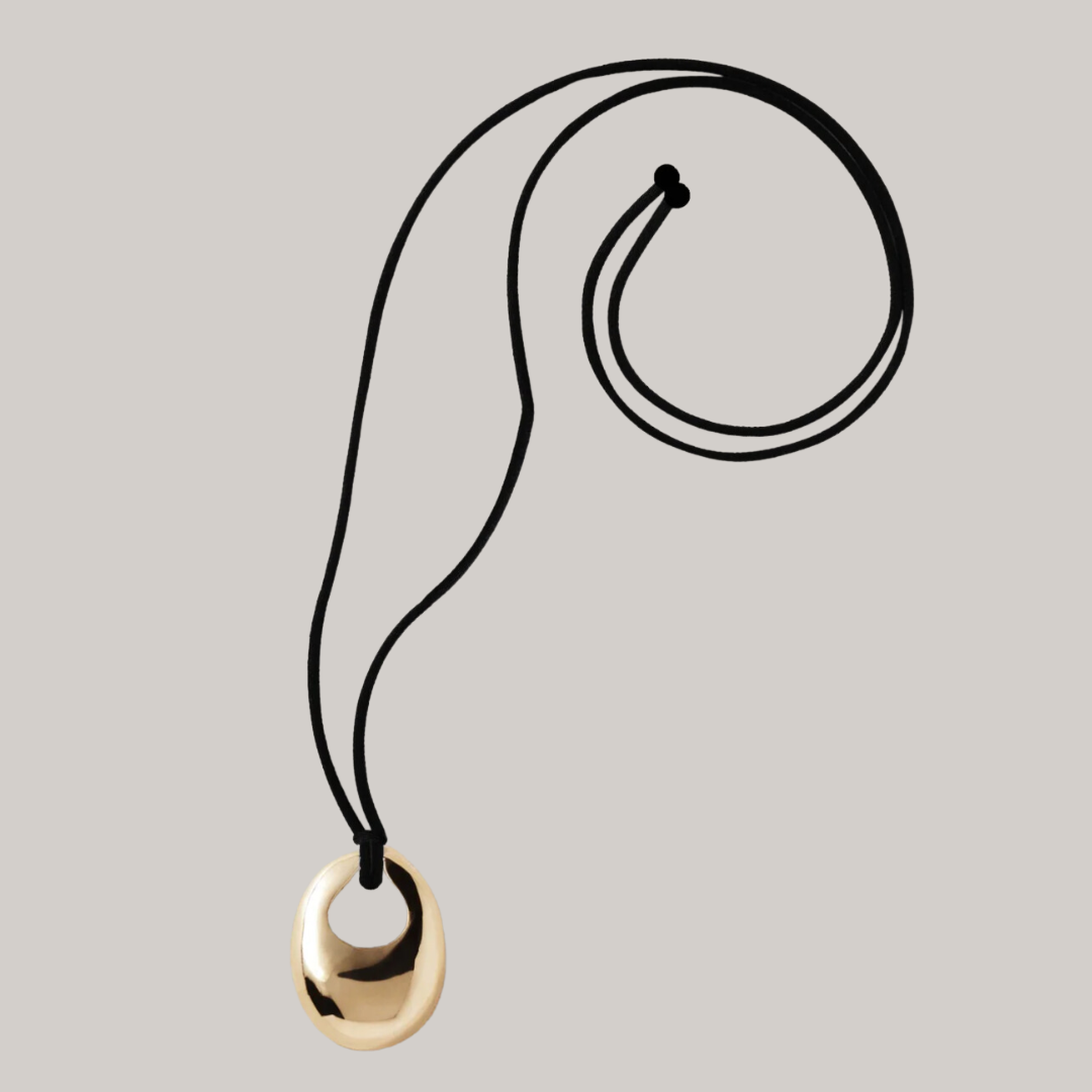 Gold Sloping Pendant Necklace