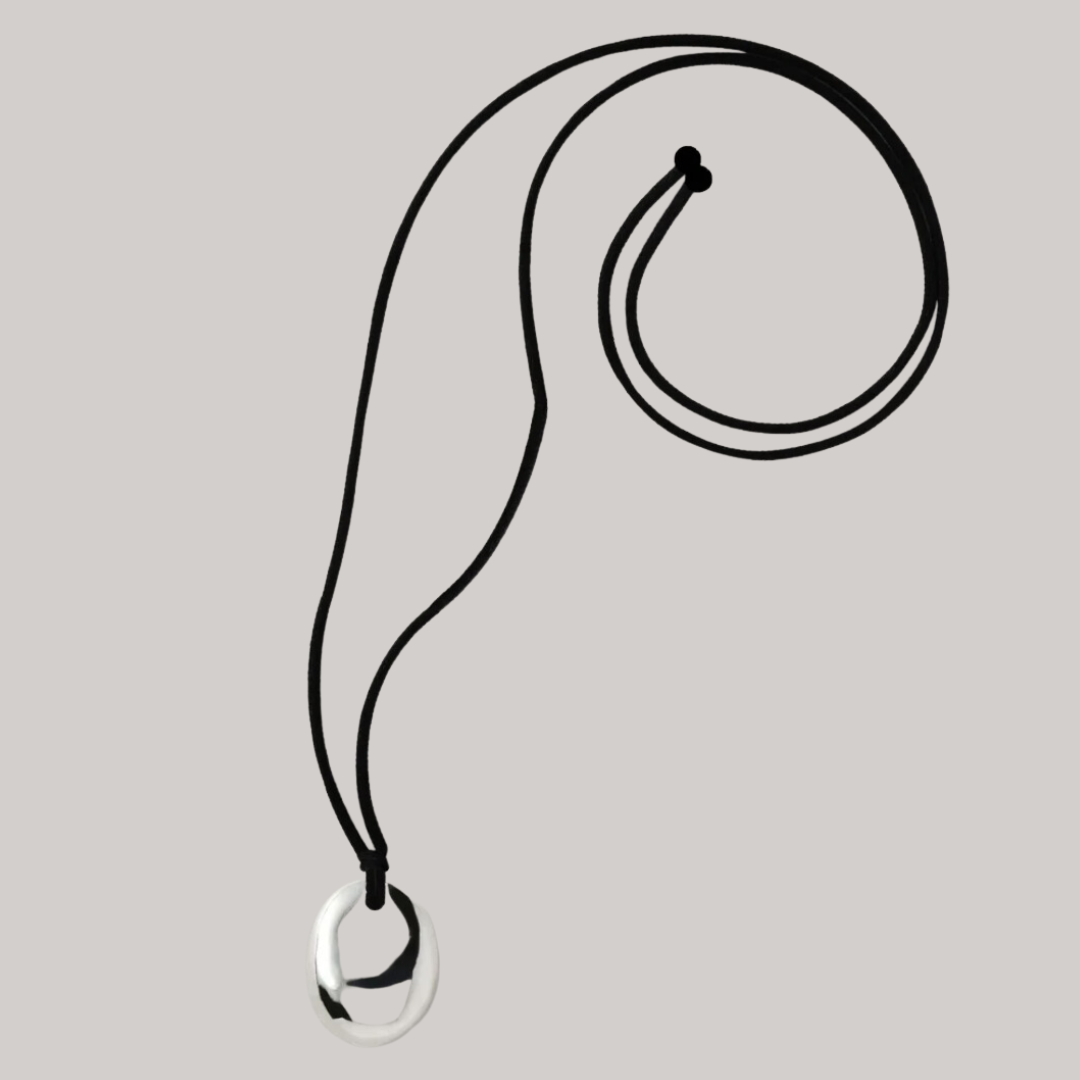 Silver Sloping Pendant, Small