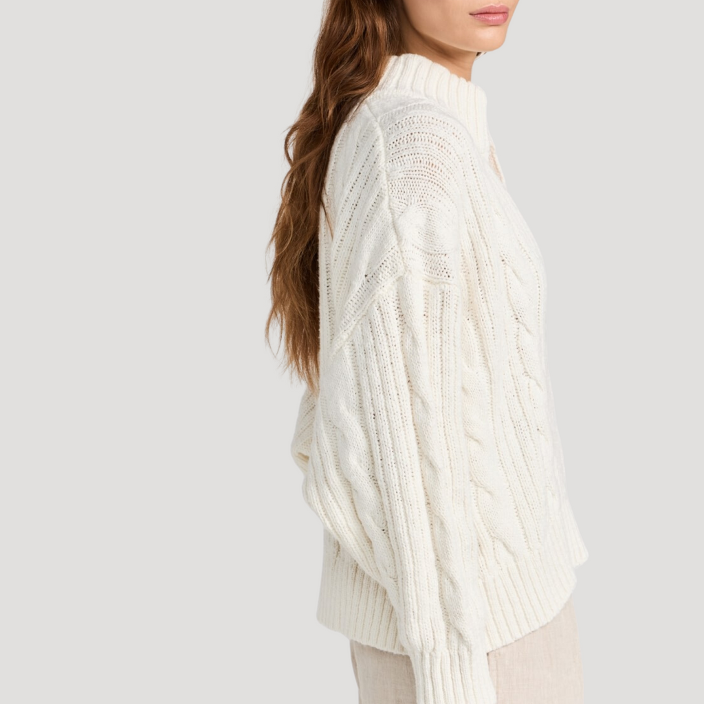 Split Cable Sweater