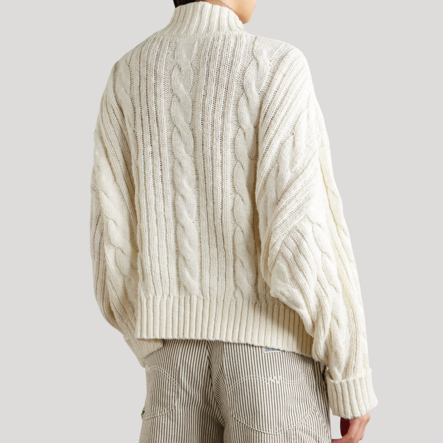 Split Cable Sweater