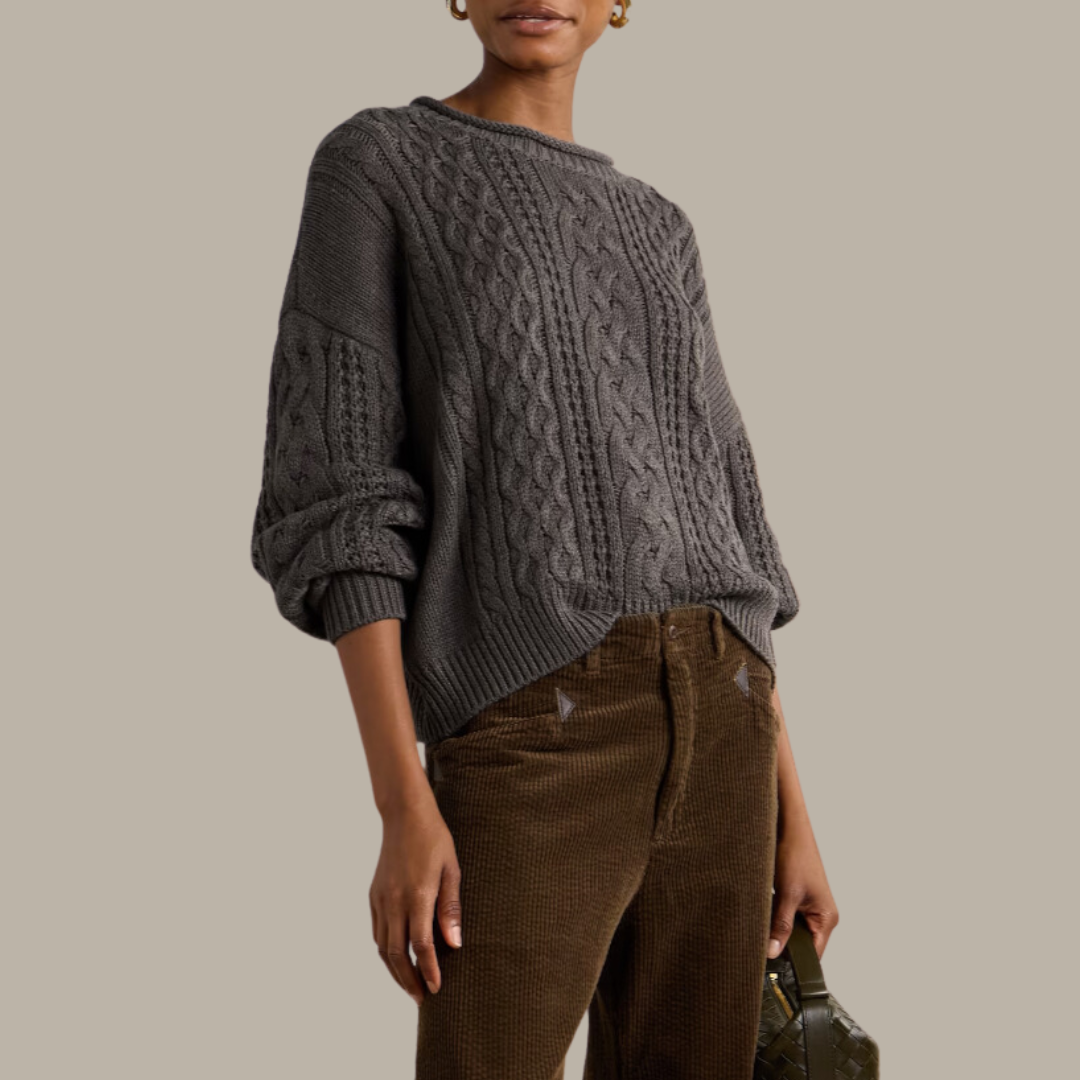 Cable Knit Cotton Sweater