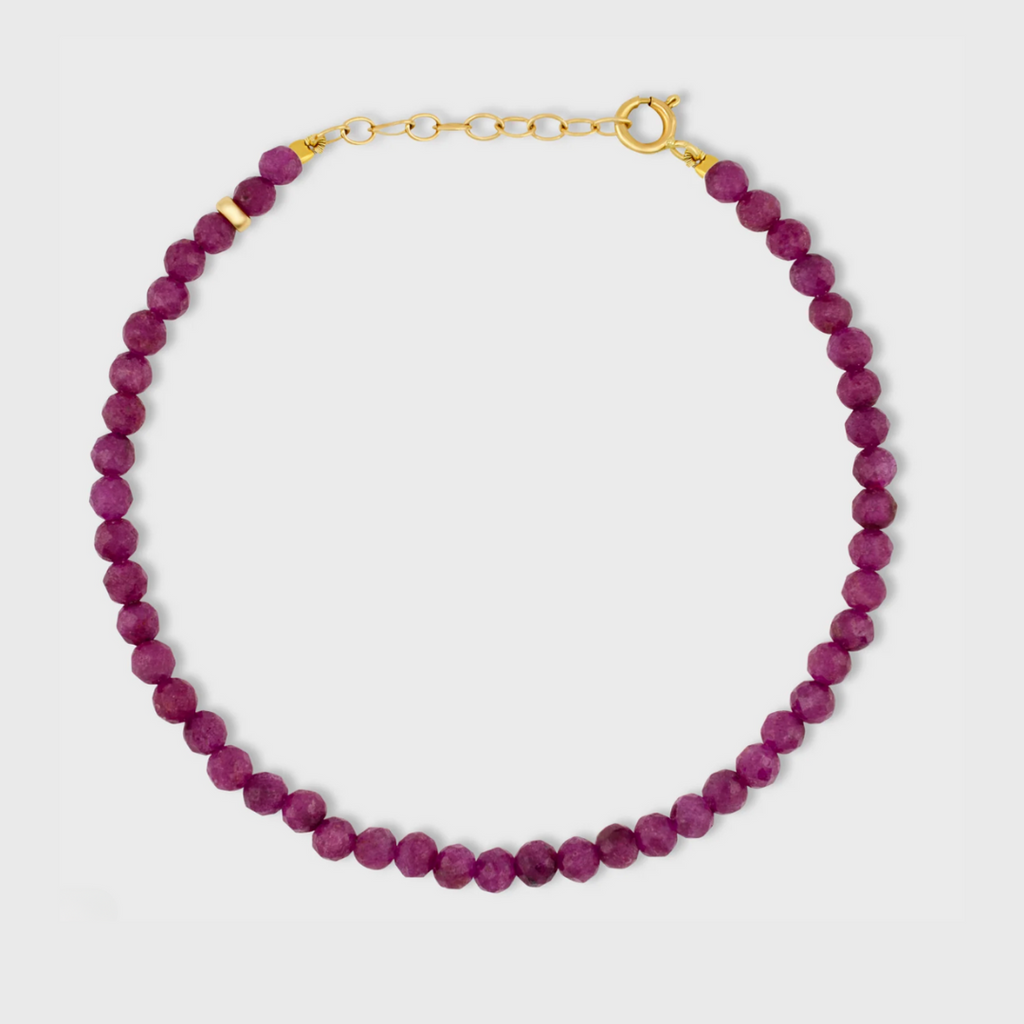 Ruby July Birthstone Bracelet
