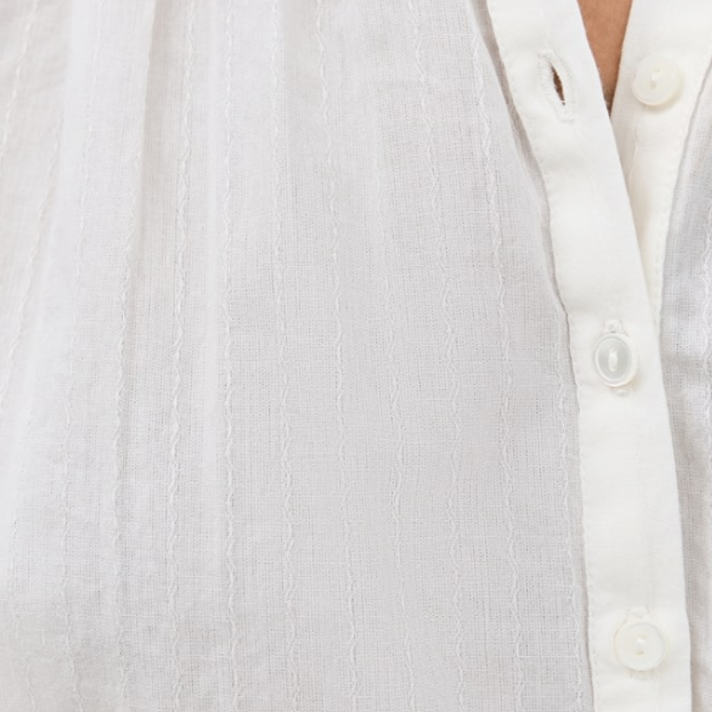 Neville Blouse Ivory Dobby Stripe