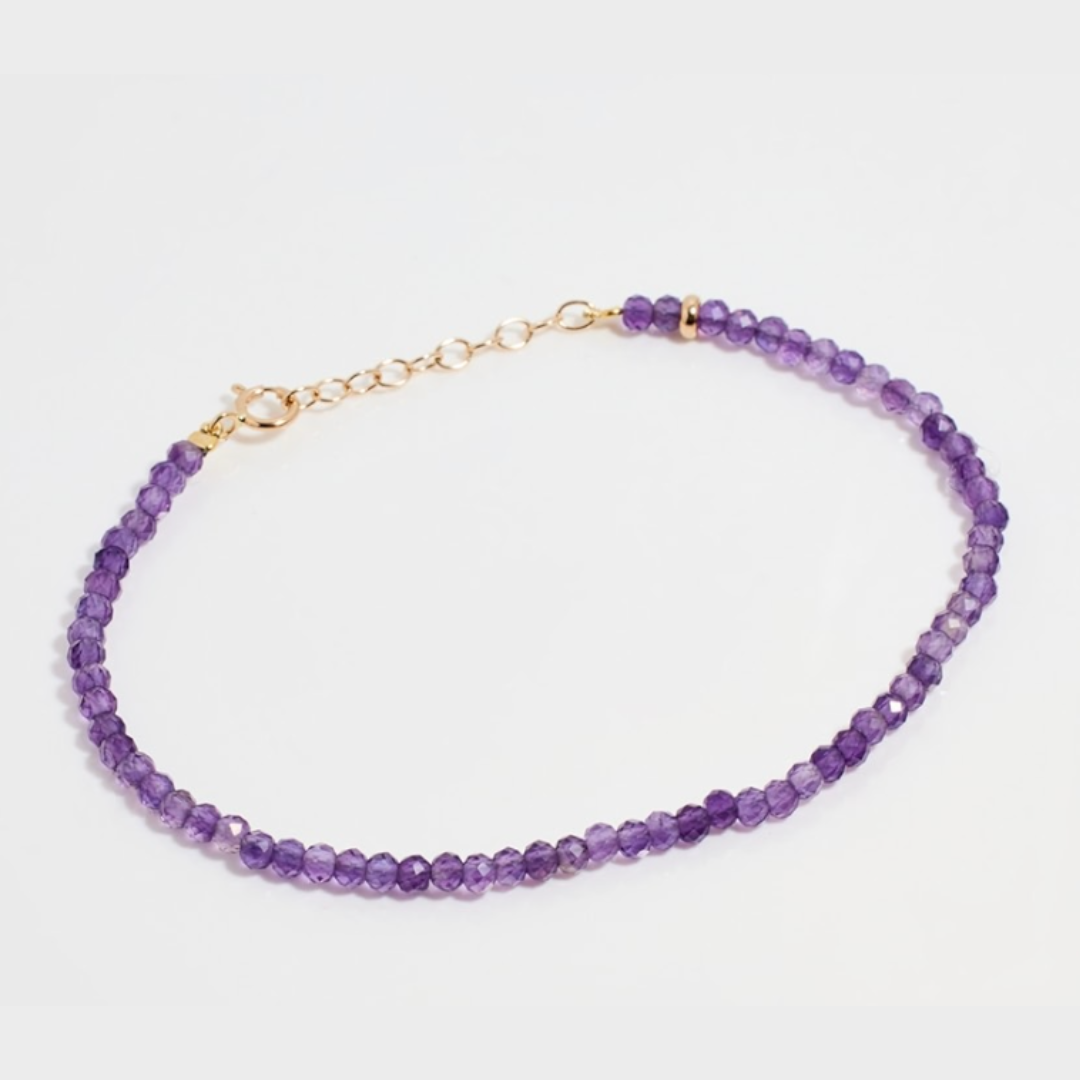 February Amethyst Birthstone Bracelet