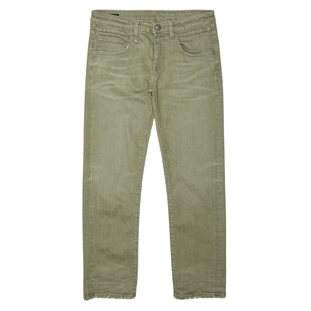 Boy Straight Olive Green Stretch