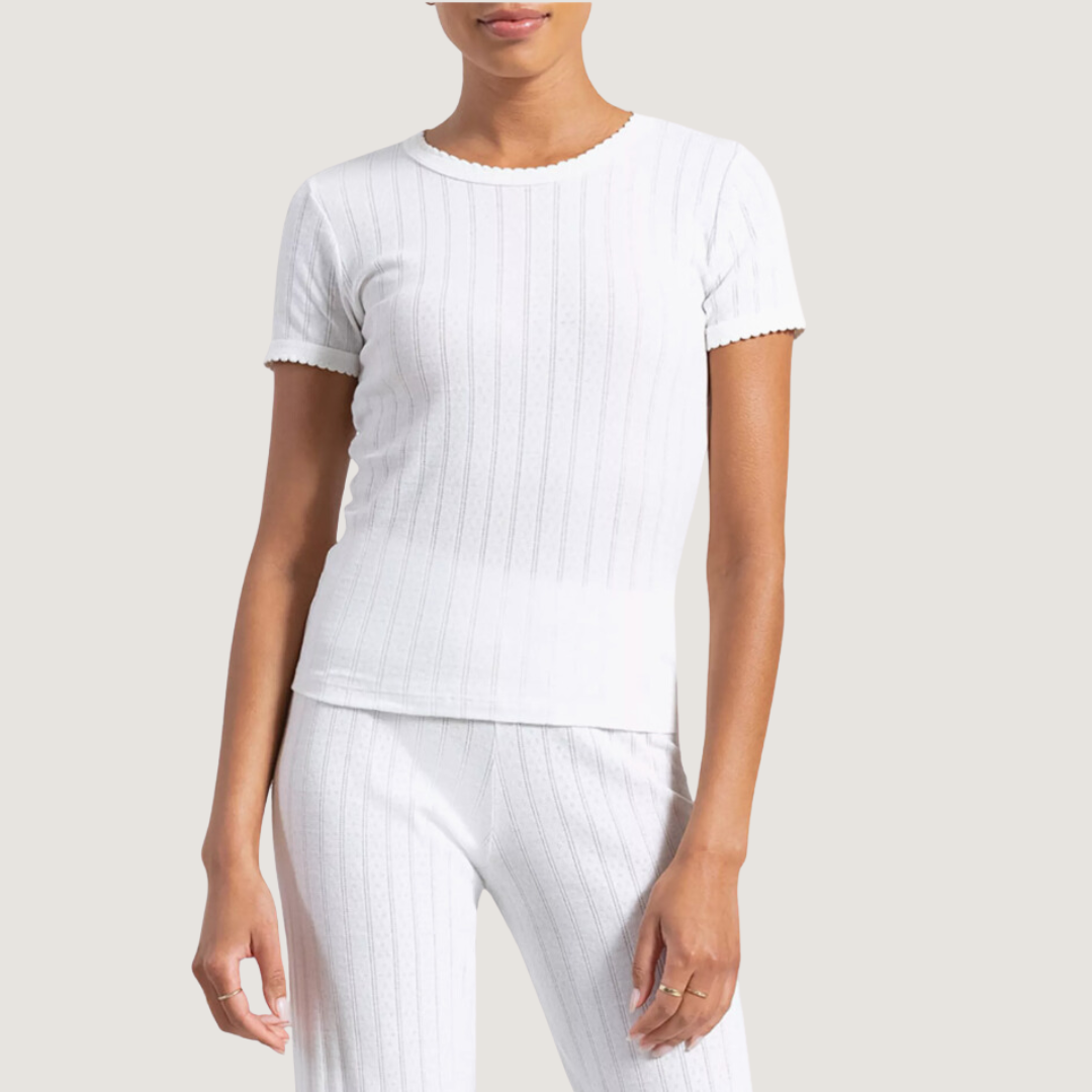 Pointelle Slim Fit Tee