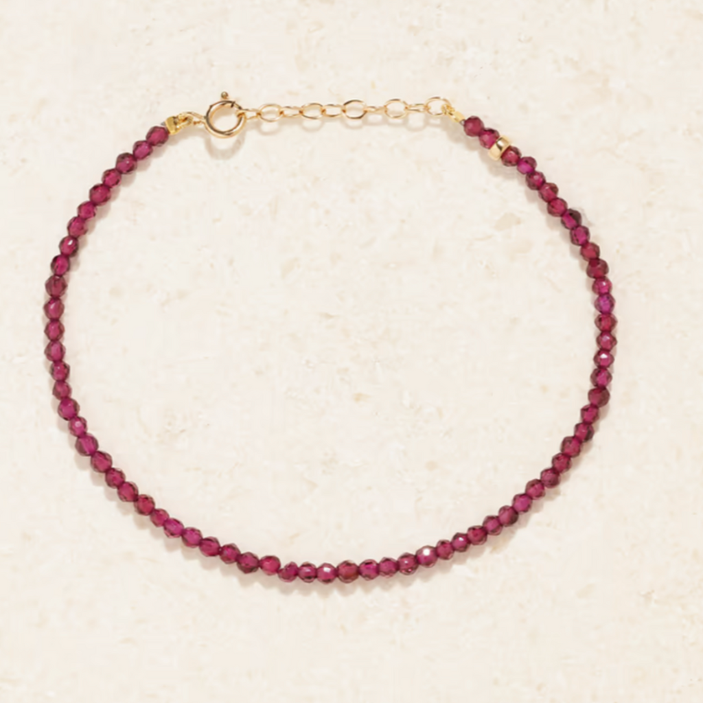 January Garnet Birthstone Bracelet