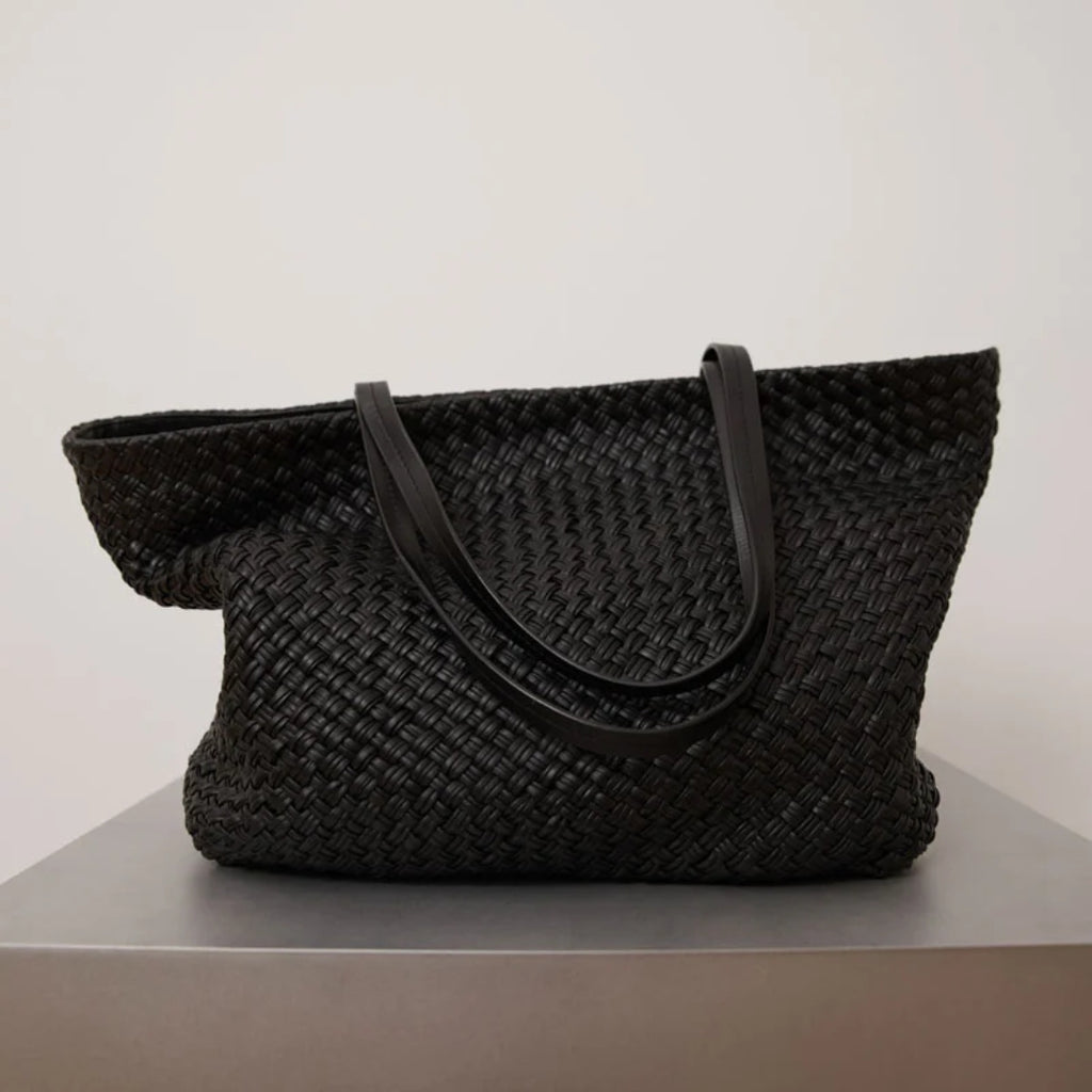 Large Woven Trapeze Bag
