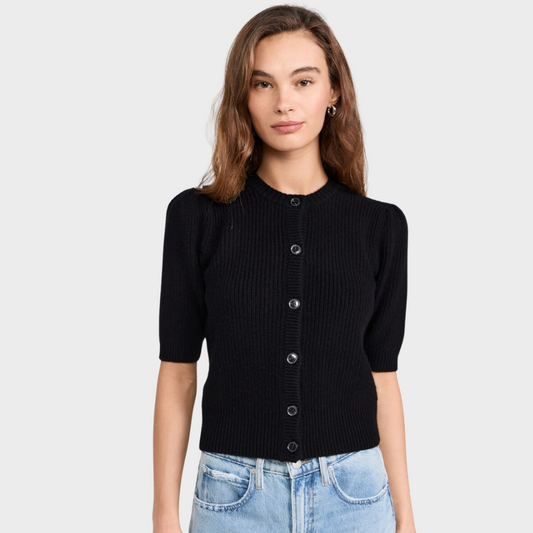 Shrunken Short Sleeve Cardigan