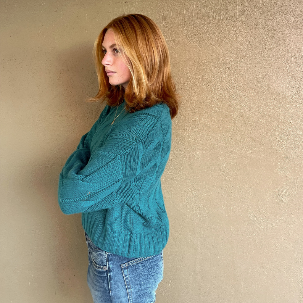 Tristan Cashmere Cable Sweater