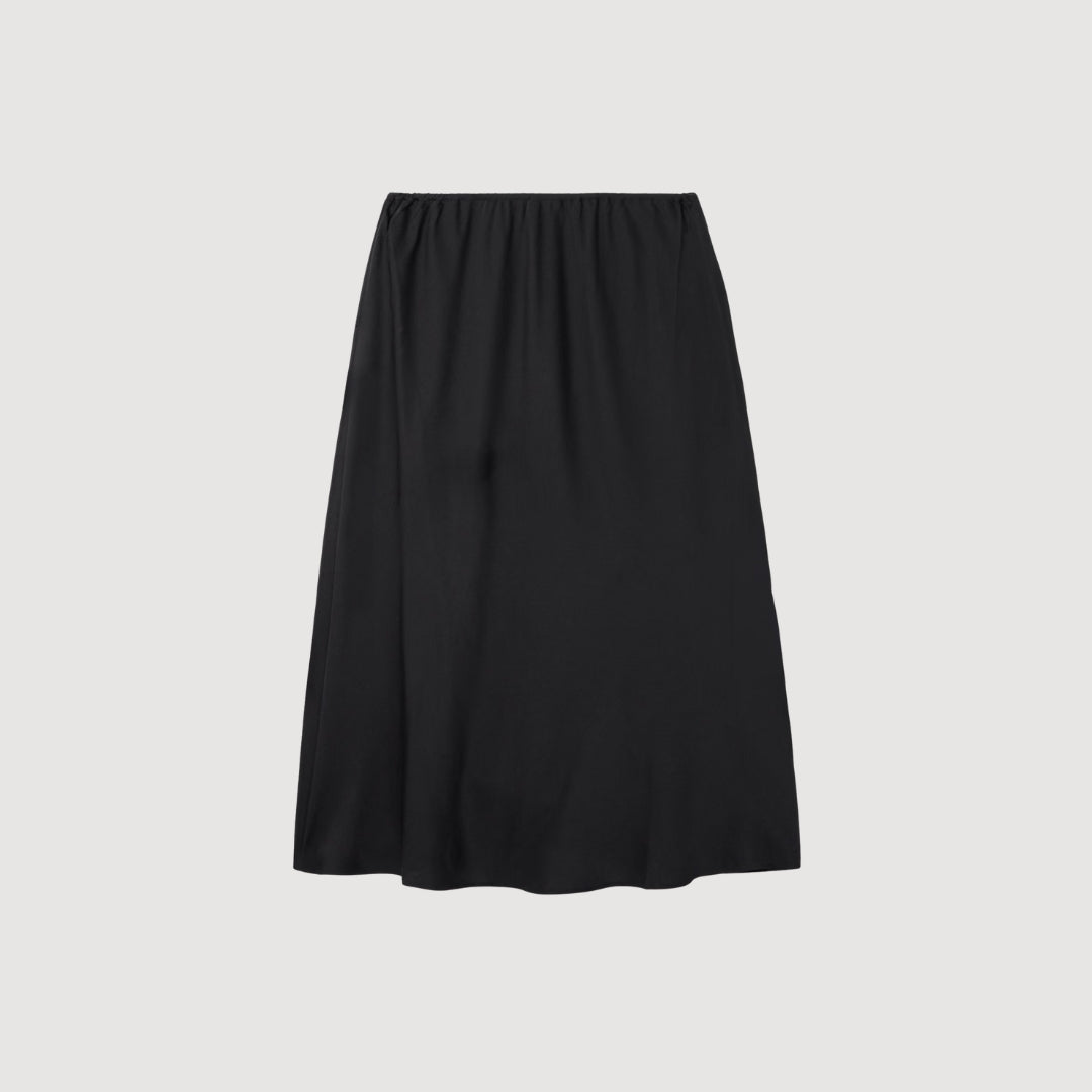 Silk Blend Midi Skirt