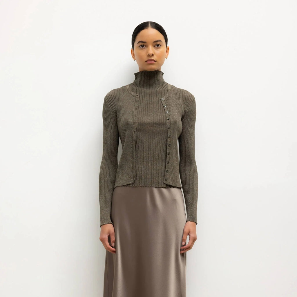 The Blake Rib Crew Cardigan