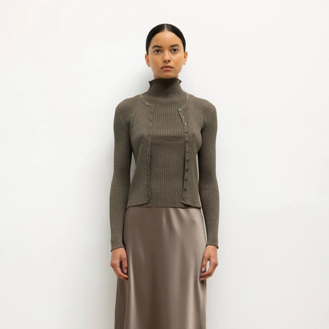 The Blake Rib Crew Cardigan