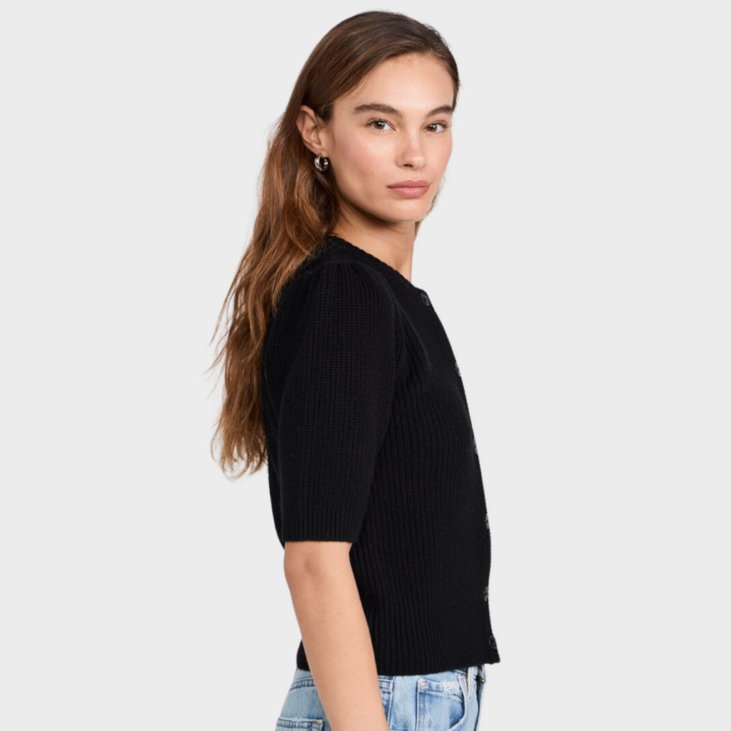 Shrunken Short Sleeve Cardigan