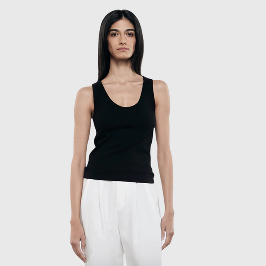 Supima Rib Tank Black