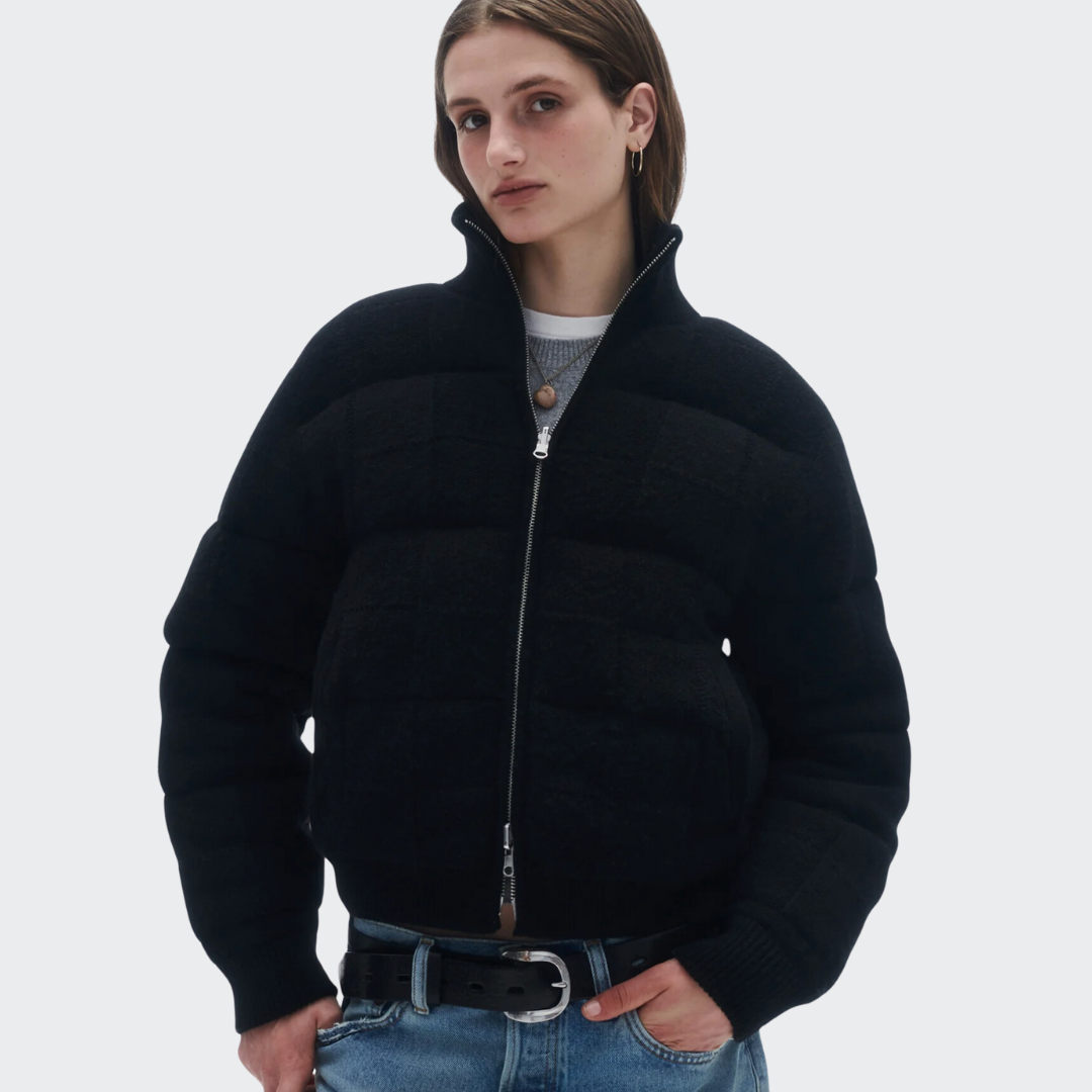 Cashmere Quilted Puffer Jacket