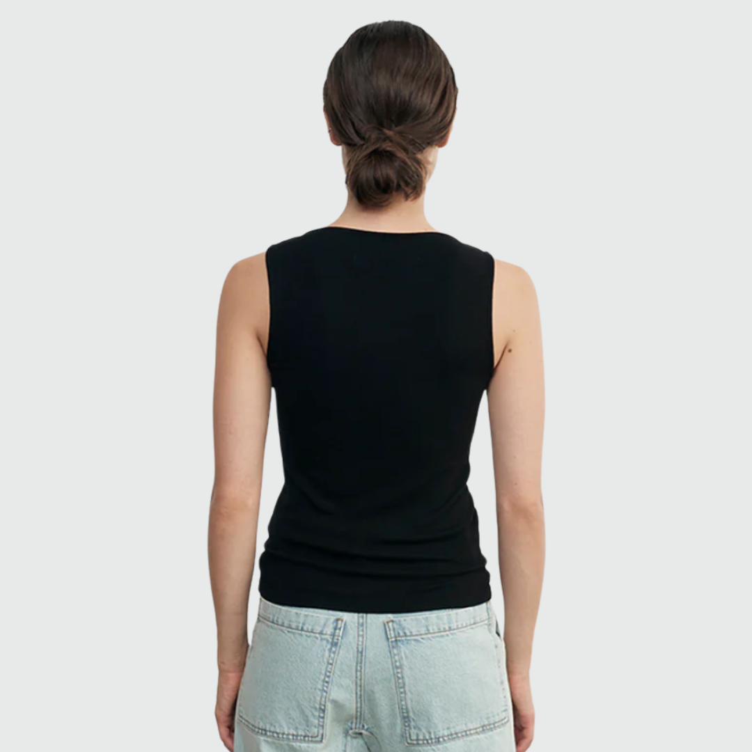 Silk Knit Boatneck Tank