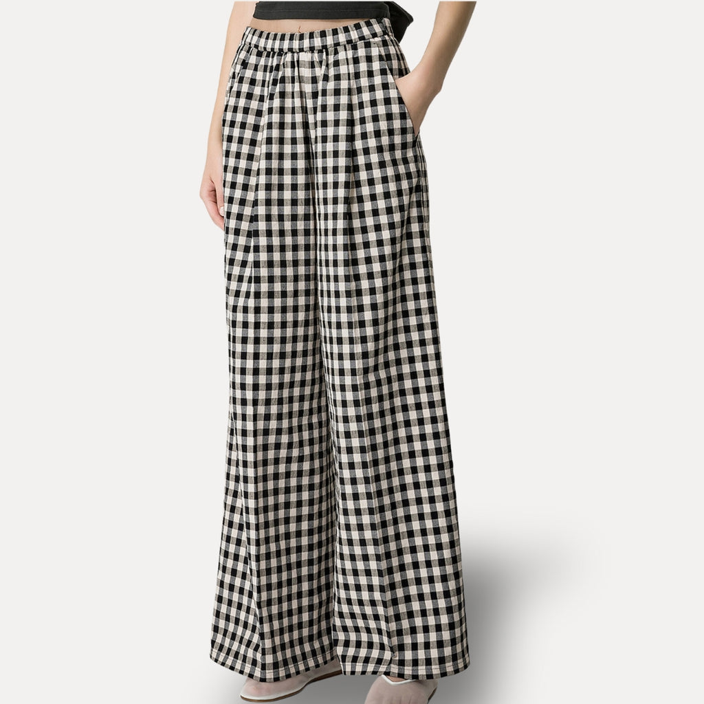 Gingham Palazzo Pant