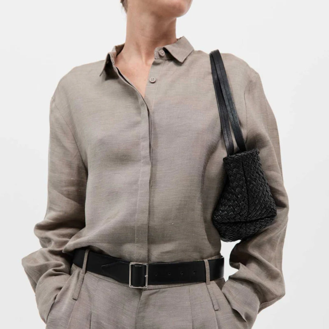 Petit Woven Trapeze Bag