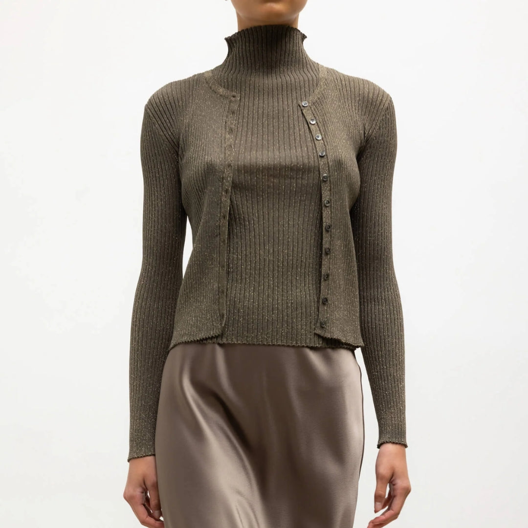 The Blake Rib Crew Cardigan