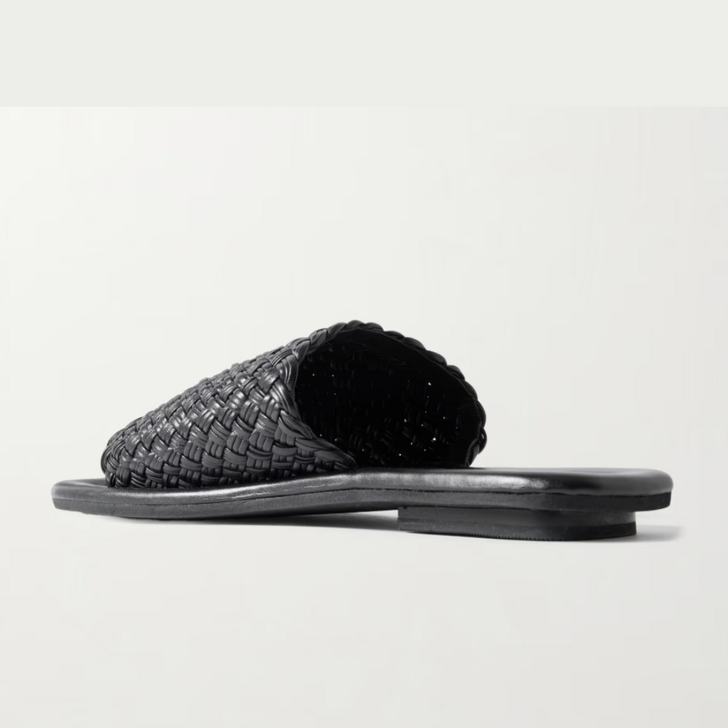 Woven Leather Slide