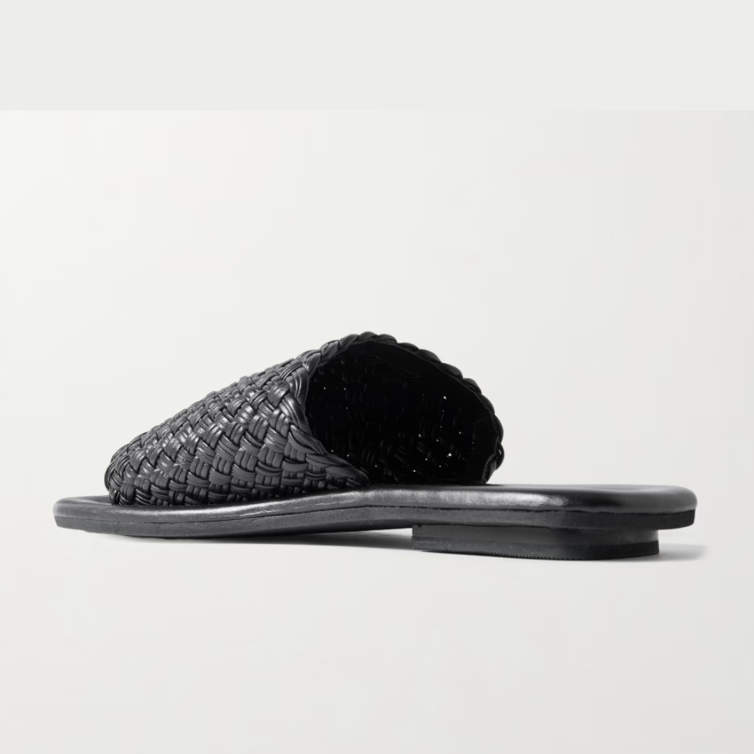 Woven Leather Slide