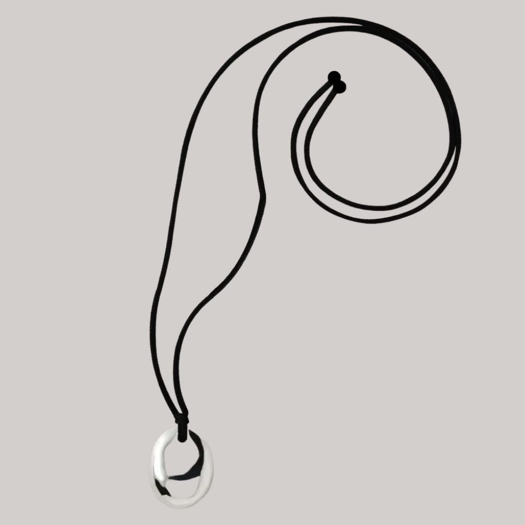 Silver Sloping Pendant, Small