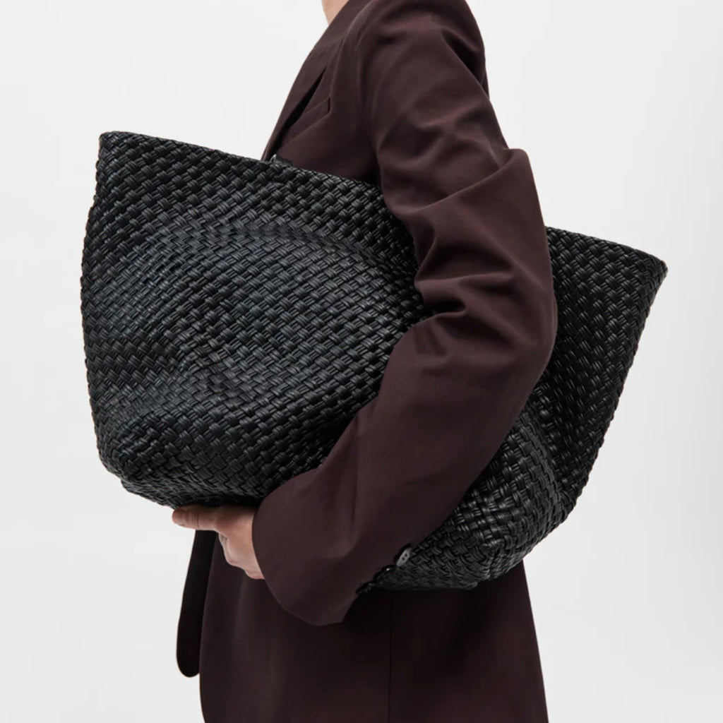 Large Woven Trapeze Bag