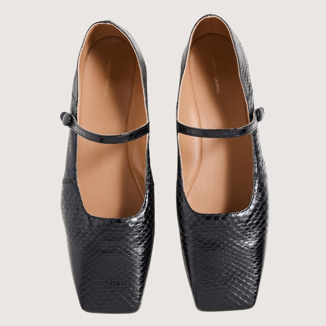 Square Toe Mary Jane Flats