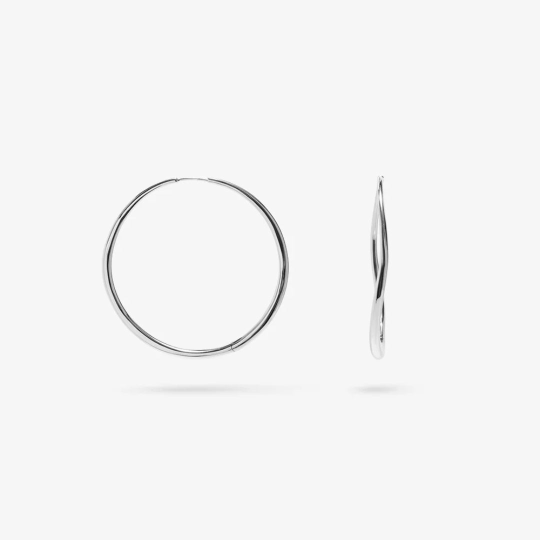 Momento Large Hoops - Silver