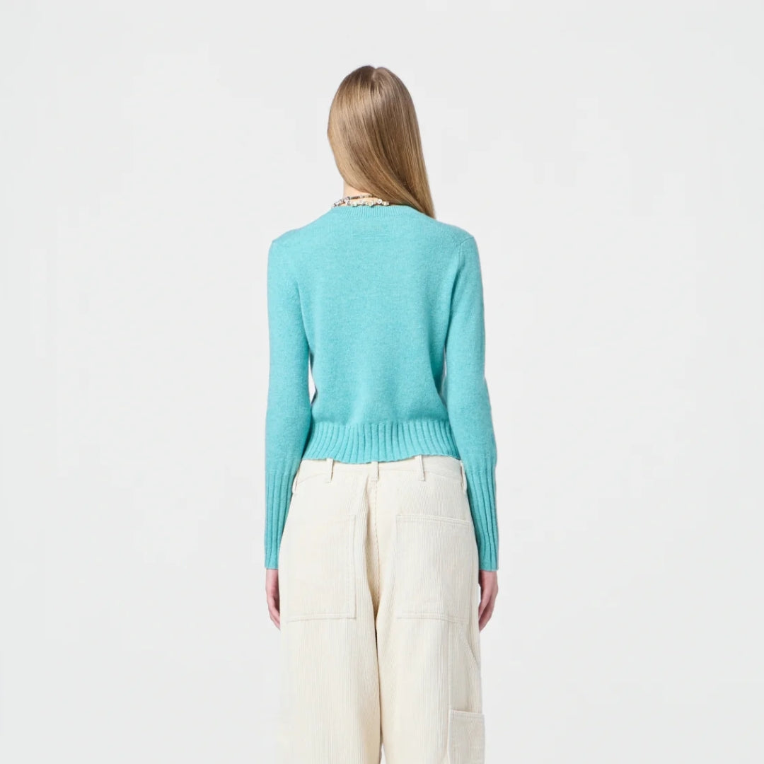 Shrunken Cashmere Crew