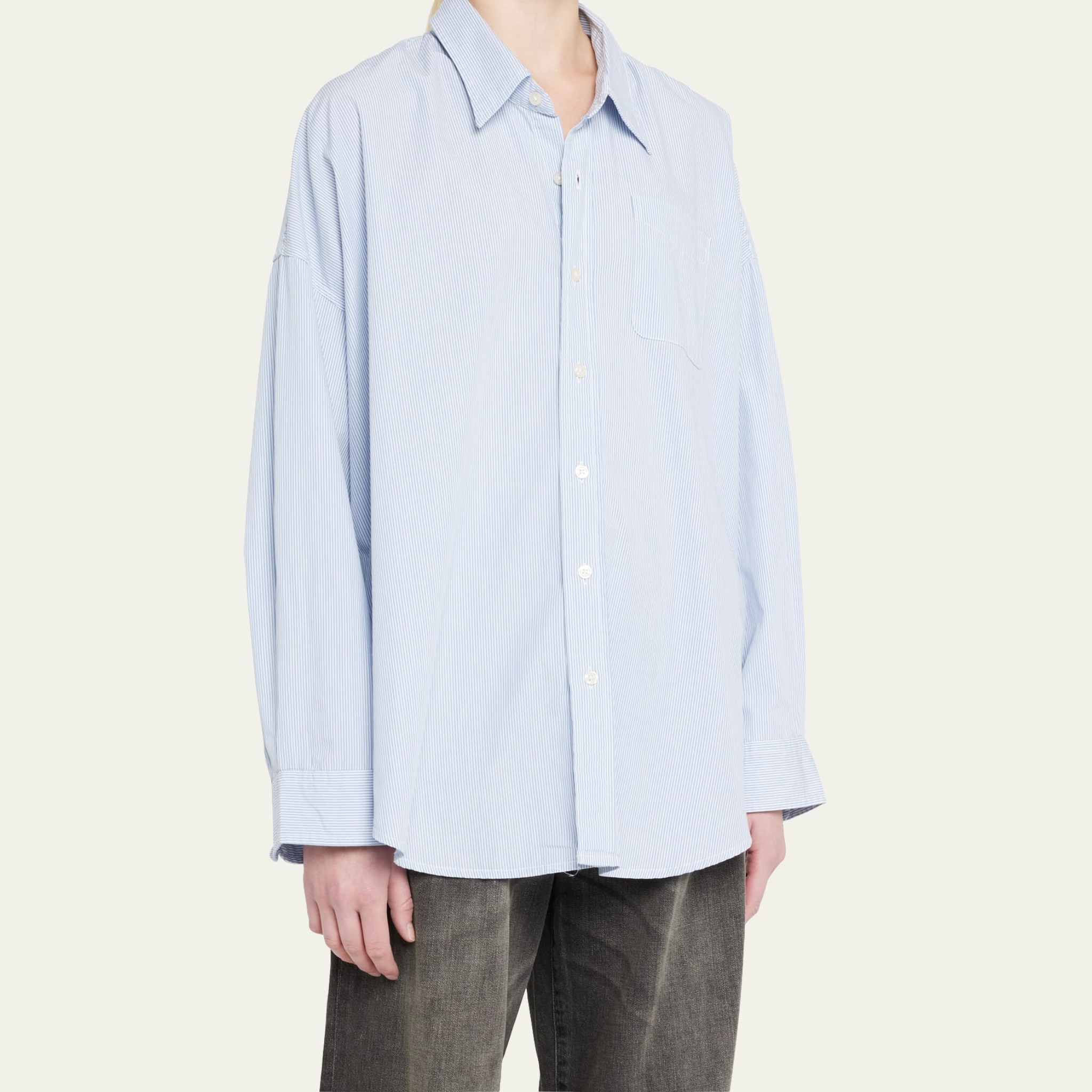 Boyfriend Button Down Oxford Stripe