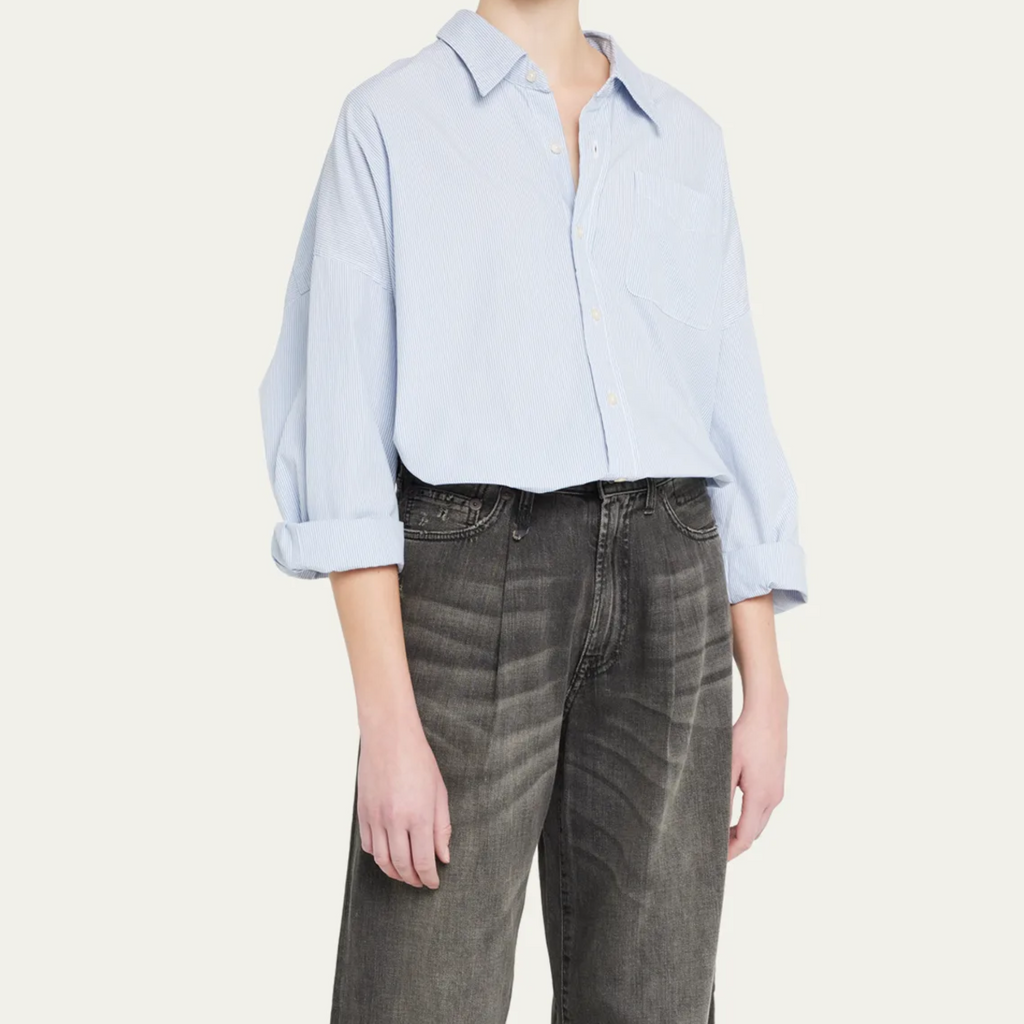 Boyfriend Button Down Oxford Stripe